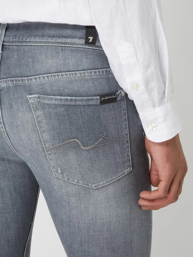 Angebote ? 7 For All Mankind Skinny Fit ? Jeans Mit Stretch-Anteil Modell 'Ronnie' - Mittelgrau ? – Bild 3