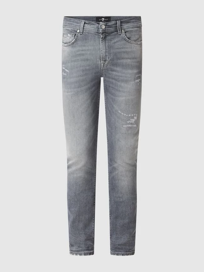 Großhandel ? 7 For All Mankind Skinny Fit ? Jeans Mit Stretch-Anteil Modell 'Paxtyn' - Hellgrau ? – Bild 2