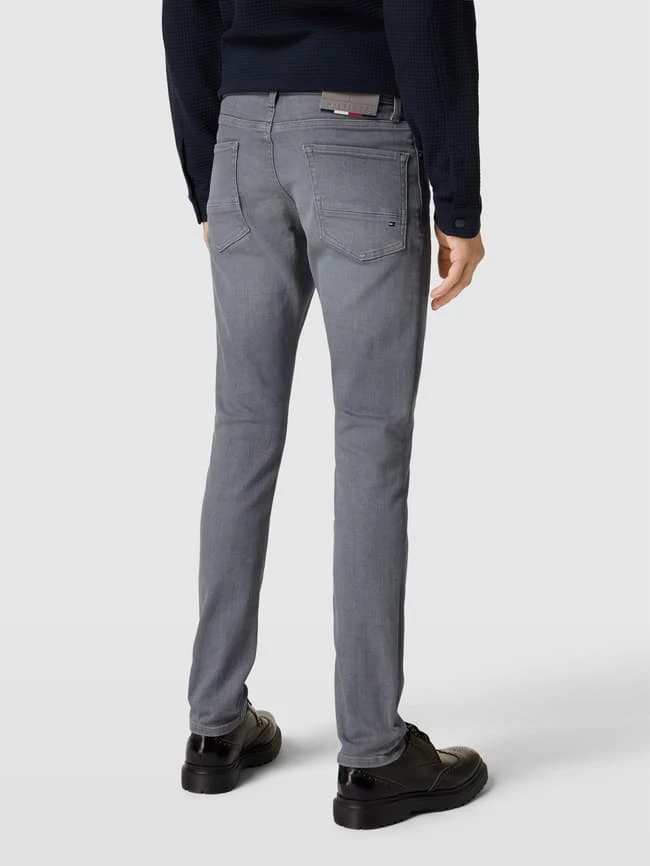 Brandneu ? Tommy Hilfiger ? Jeans Mit Label-Patch Aus Leder Modell 'LAYTON' - Mittelgrau ? – Bild 5