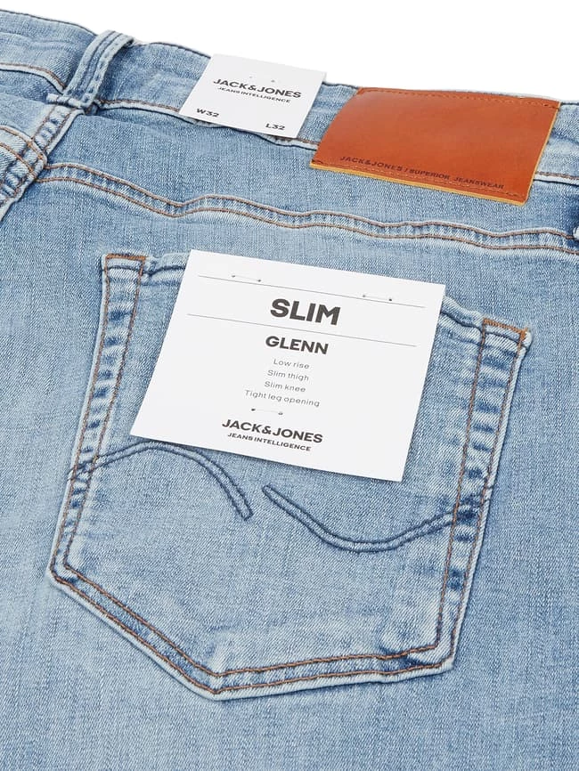 Neu ? Jack & Jones Slim Fit ? Jeans Mit Stretch-Anteil Modell 'Glenn' - Hellblau ? – Bild 6