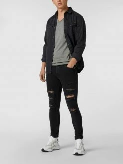 Angebote ? Jack & Jones Skinny Fit ? Jeans Im Destroyed Look - Schwarz ?