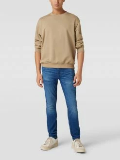 Angebote ? BOSS Slim Tapered Fit ? Jeans Mit Label-Detail Modell 'Delano' - Blau ?