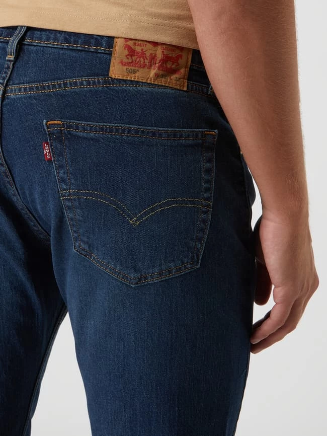 Bestes Angebot ✨ Levi's® Regular Fit ? Jeans Mit Stretch-Anteil Modell '505' - 'Water<Less™' - Dunkelblau ? – Bild 3