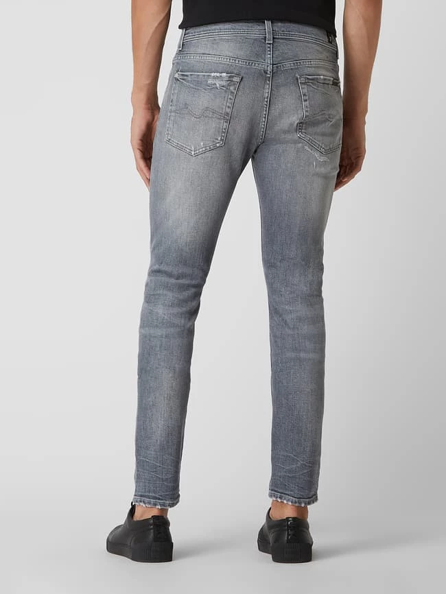 Großhandel ? 7 For All Mankind Skinny Fit ? Jeans Mit Stretch-Anteil Modell 'Paxtyn' - Hellgrau ? – Bild 5