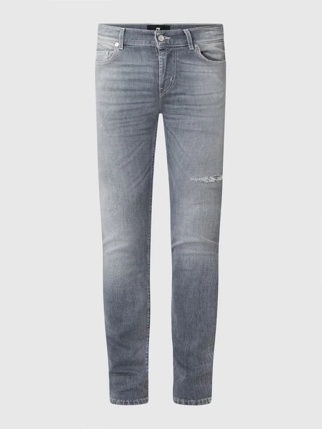 Angebote ? 7 For All Mankind Skinny Fit ? Jeans Mit Stretch-Anteil Modell 'Ronnie' - Mittelgrau ? – Bild 2