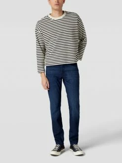 Neu ? BOSS Straight Fit ? Jeans Mit Logo-Detail Modell 'Maine' - Blau ?