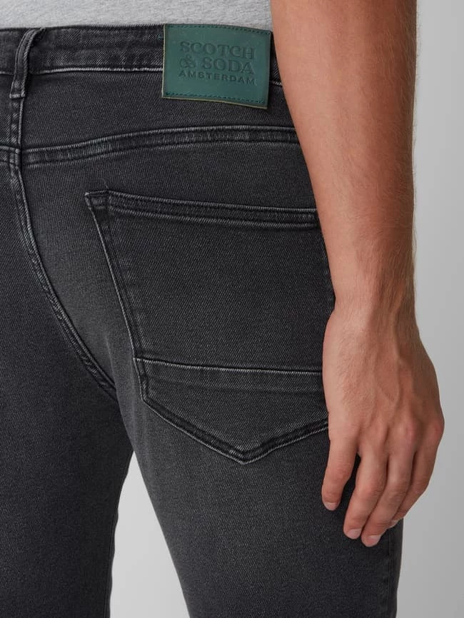 Brandneu ? Scotch & Soda Skinny Fit ? Jeans Mit Stretch-Anteil Modell 'Skim' - Anthrazit Meliert ? – Bild 3