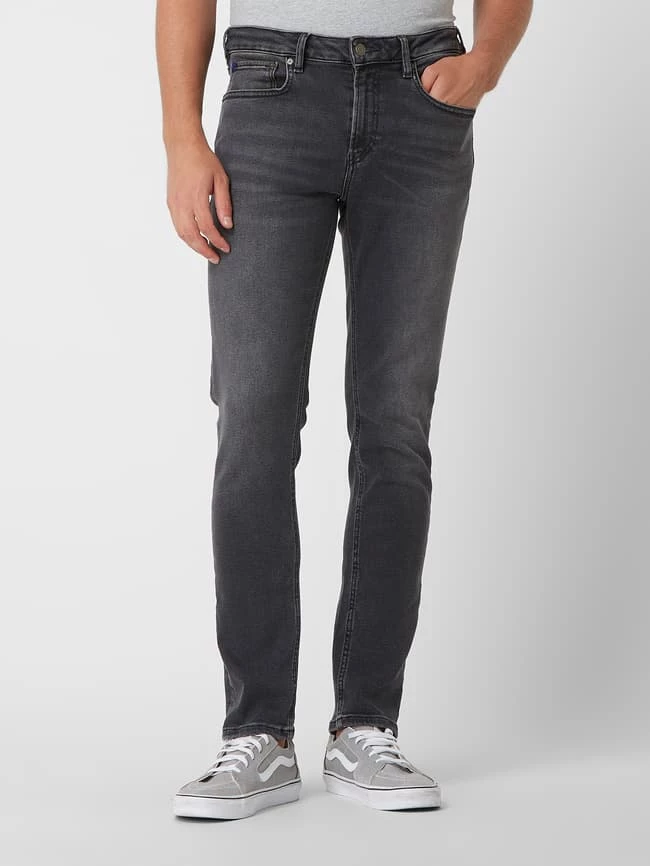 Brandneu ? Scotch & Soda Skinny Fit ? Jeans Mit Stretch-Anteil Modell 'Skim' - Anthrazit Meliert ? – Bild 4
